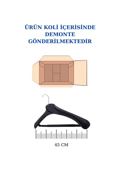 5 Adet Plastik Yüksek Kalite Ceket Askısı Elbise Askısı Siyah