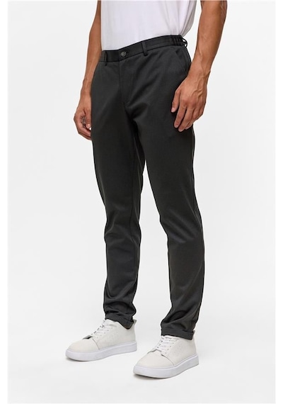 Süvari Siyah Slim Armürlü Jogger Pantolon Siyah