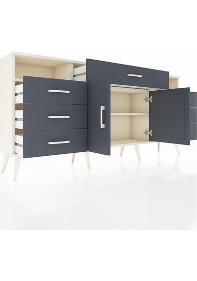 Arges Konsol 4 Raflı 7 Çekmeceli 2 Kapaklı 176x30x83 Aytaşı-antrasit/antrasit Antrasit/antrasit Arges Konsol 4 Raflı 7 Çekmeceli 2 Kapaklı 176x30x83 Aytaşı-antrasit/antrasit Antrasit/antrasit