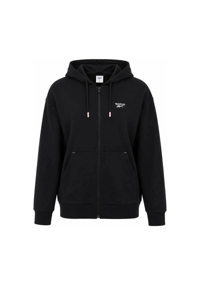 Reebok Id Rlx Flc Fz Kapsonlu Fermuarli Kadin Sweat - Siyah