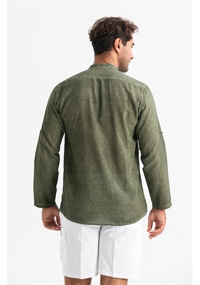 Uzun Kol Şile Bezi Bodrum Erkek T-Shirt Haki 9008 Haki