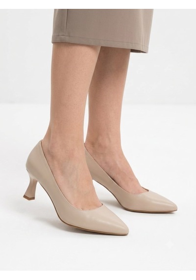 Asmi Shoes Kadın Flora Bej 6 Cm İnce Topuklu Stiletto