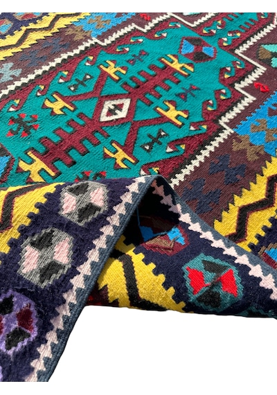 El Dokuma Sıfır Kilim Seccade 100x190 Renkli %100 Kilim  Teşhir Ürün