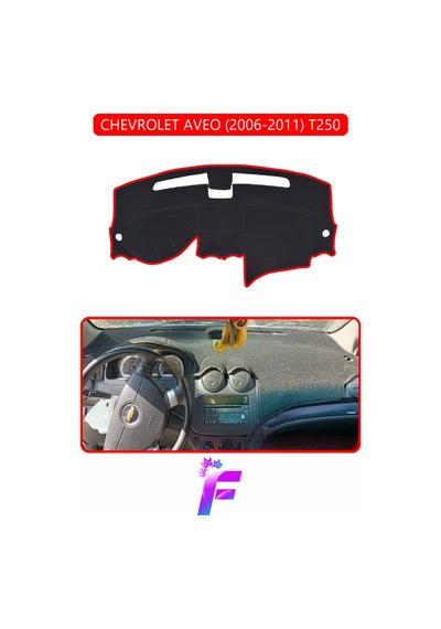 Chevrolet Aveo 2006-2011 Araca Özel Torpido Örtüsü Ön Göğüs Kılıfı Tam Koruma Tam Uyum D51 Kırmızı