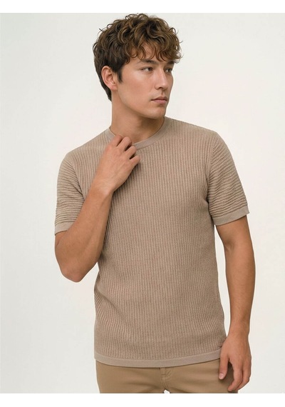 Erkek T-shirt Lf2043430 Bej