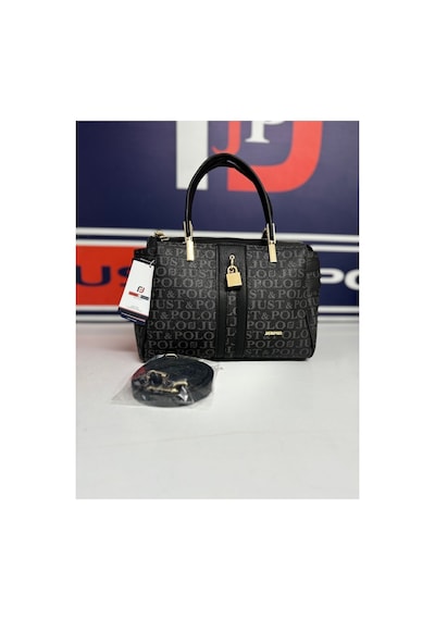 Just Polo Kadın Siyah Monogram El Ve Omuz Çantası Yeni Sezon 2201mh 46669619