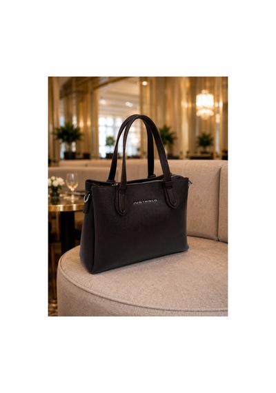 Just Polo Kadın Günlük Veya Özel Kullanıma Uygun Ayarlanabilir Askılı Lüks Tasarım El Ve Omuz Çantası Shopper Kahverengi