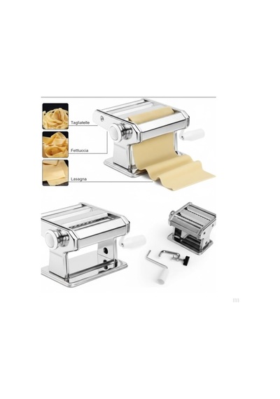 Manuel Erişte Ve Makarna Hamur Açma Makinesi Paslanmaz Çelik Gövde, Tagliatelle Fettuccine Lasagna Kesim, 9 Kade Diğer