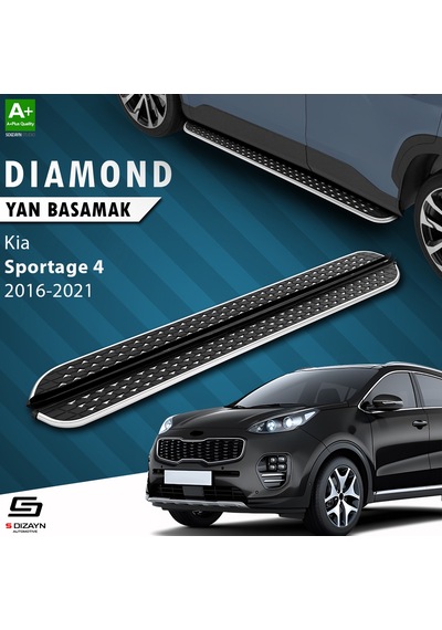 S-dizayn Kia Sportage 4 Diamond Krom Yan Basamak 173 Cm 2016-2021