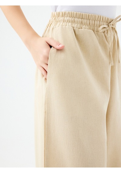 Regular Fit Kadın Kanvas Pantolon Lf2038407 Beıge Bej