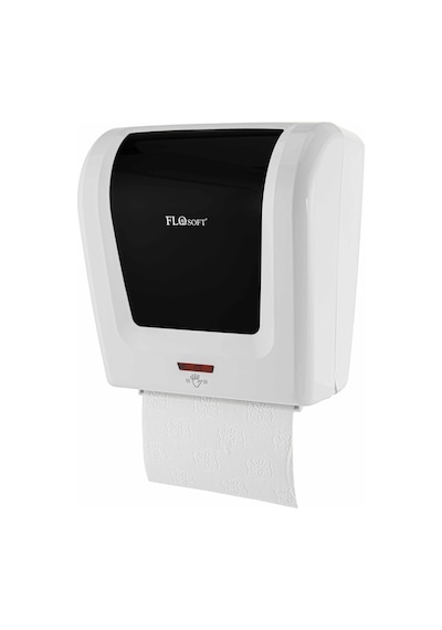 Flosoft Fotoselli Sensörlü Kağıt Havlu Verici 21 Cm F047 Beyaz - Siyah
