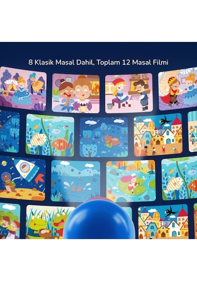 Mideer Masal Projektörü 4ü 1 Arada Kids Storybook Torch