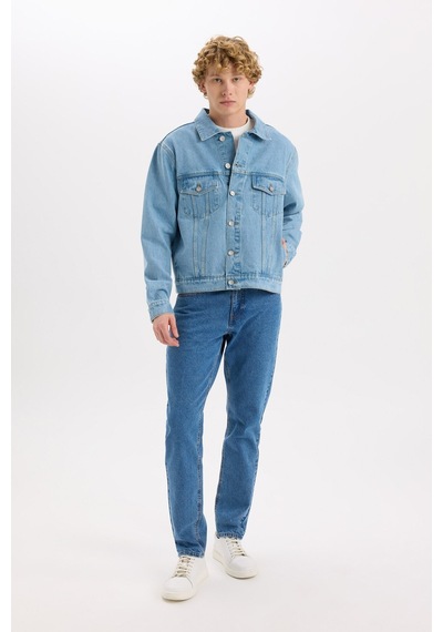 Defacto %100 Pamuk Regular Fit Jean Ceket E0835ax25spnm39 Mavi-nm39