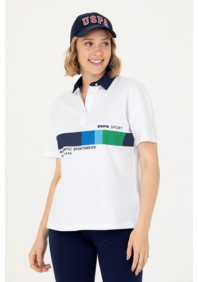 U.S. Polo Assn. Kadın Polo Yaka Tişört 50263959-vr013 Beyaz