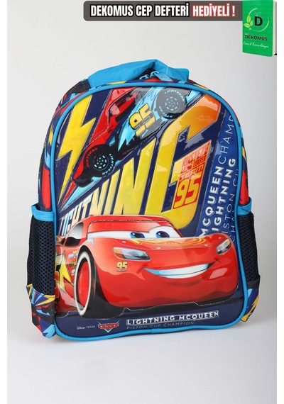X Dekomus Lisanslı Cars Brick Champion's Colleciton 32 Cm Tek Bölmeli Küçük Boy Anaokul Çantası Açık Gri