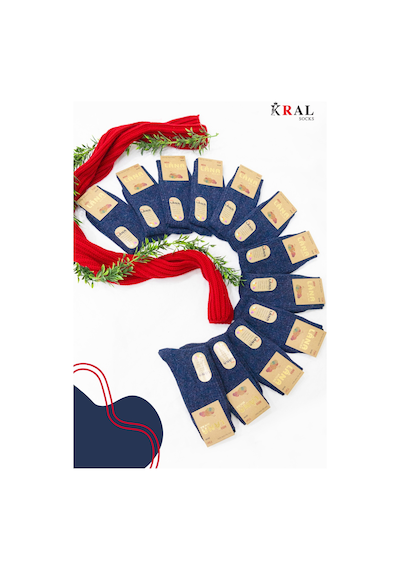 Kral Socks 12 Çift Kışlık Yün Çorap Lambswool Özel Kuzu Yünlü Kadınlar Için Termal Özellikli Çorap Lacivert
