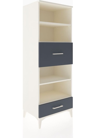 Hyperion Dolap 4 Raflı 2 Çekmeceli 60x44x163 Aytaşı-antrasit Aytaşı