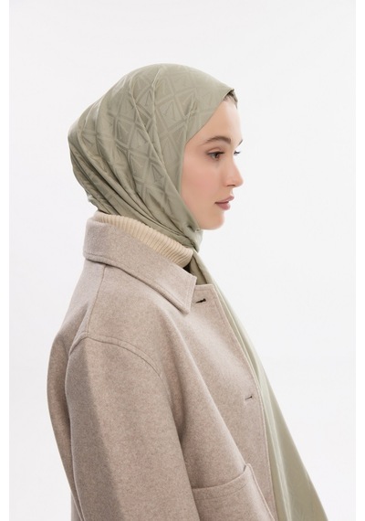 Mirsoy Scarf İpeksi Jakar Şal V Desen Yeşil