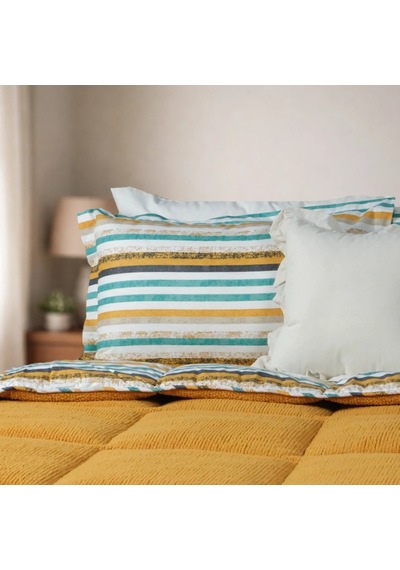 Sherpa Comforter Çift Kişilik Uyku Seti - Turuncu