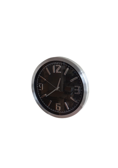 Salon Ofis Duvar Saati Kabartma Rakam Metal Çerçeceli Çap 40 Cm Metal