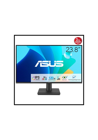 Asus Va249hg 23,8" 1ms, 120hz, Full Hd, Hdmı, Vga, Ips Led, Çerçevesiz Tasarım, Düşük Mavi Işık, Fre