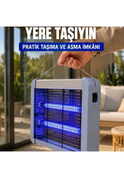 12w Elektrikli Sinek Öldürücü Çift Uv Işıklı Asılabilir Böcek Öldürücü Lamba