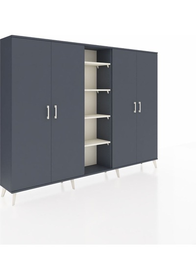 Arges Dolap 12 Raflı 4 Kapaklı 220x30x163 Antrasit-antrasit/aytaşı Antrasıt/aytası - Antrasıt Arges Dolap 12 Raflı 4 Kapaklı 220x30x163 Antrasit-antrasit/aytaşı Antrasıt/aytası - Antrasıt