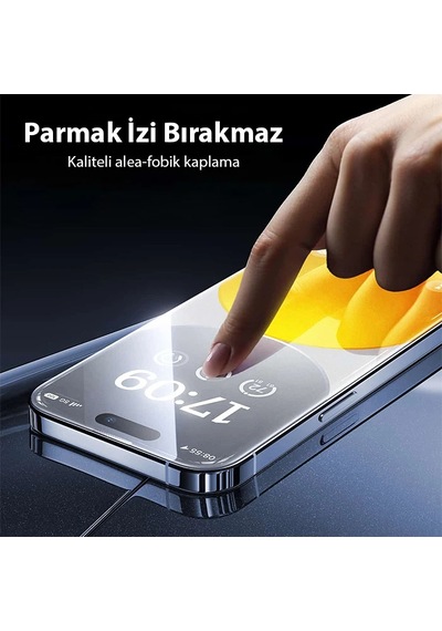 Baseus Crystalline Apple, Uyumlu iPhone 15 Hd Tempered Full Koruma Cam Ekran Koruyucu- 5775