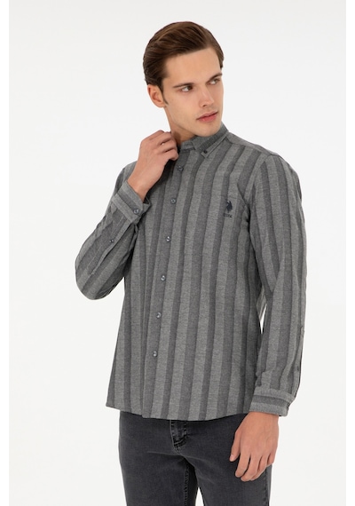 U.s. Polo Assn. Erkek Gri Gömlek Desenli 50293467-vr024 Gri