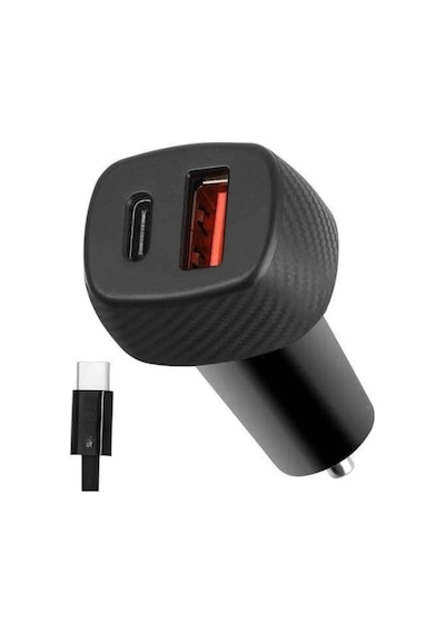 Araç İçi Hızlı Şarj Aleti 38w Type-c + Usb Girişli Çakmaklık