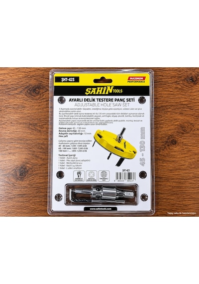 Şahin Tools Ayarlı Delik Testere Panç Seti 45-130 Mm Ayarlanabilir Panç Aparatı