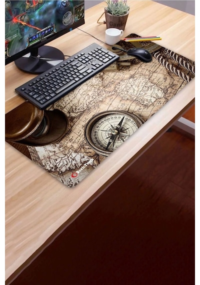 Sonictouch Ultragrand Gezginci Kaşif Gamer Oyuncu Xxl Kahverengi Klavye Mouse Pad 40x90cm Mousepad