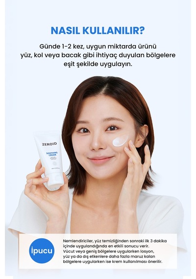 Hassas Cilt Bariyerini Destekleyen Ve Yoğun Nem Desteğiyle Rahatlatan Krem Zeroıd Soothing Cream