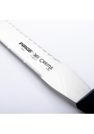 Creme Pasta Bıçağı Çift Dişli 35 Cm Siyah