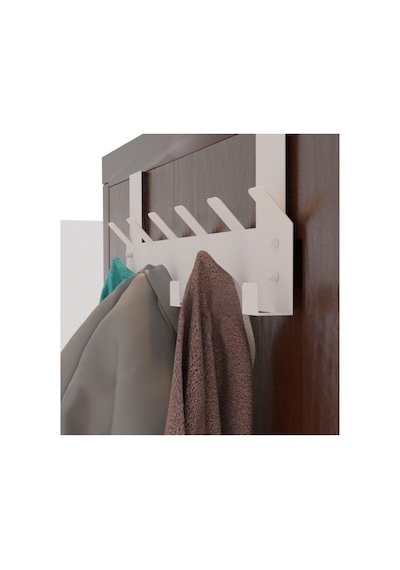 Metal Amerikan Kapı Arkası Beyaz Vidalı Askılık Organizer Askılığı Ve Banyo Kapı Arkası Vidalı