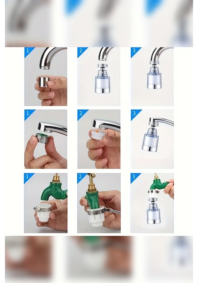 Flex Plastik Hortumlu Esnek Ayarlanabilir Musluk Başlığı 2 Aşamal