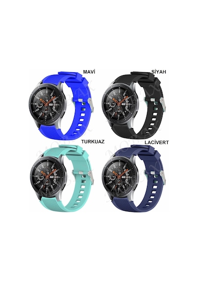​​Samsung Galaxy Uyumlu Watch Gear S3 / 46Mm / 3 45Mm Kordon Çizgili Sil