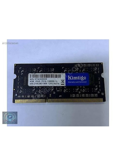 Kimtigo 4 Gb Ddr3l Pc3l 12800s Sorunsuz Ram