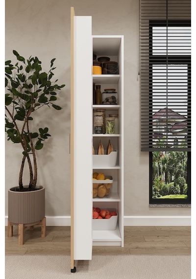 Asra Trend Çok Amaçlı Kiler Dolabı MK-19 %100 MDF Erzak Organizer Dolabı Karina