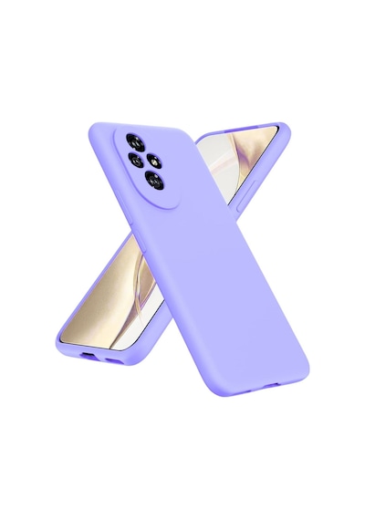 Honor 200 Pro Uyumlu Silikon Kılıf - Kamera Korumalı Esnek Pastel Renk Kapak - Lila Lila