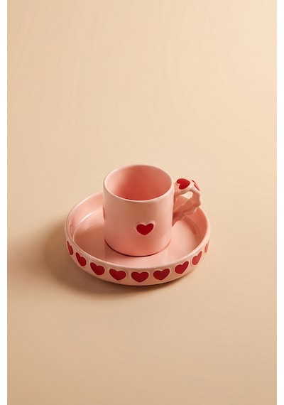 Karaca Sweetheart Kahve Fincan Takımı Pembe 90 Ml