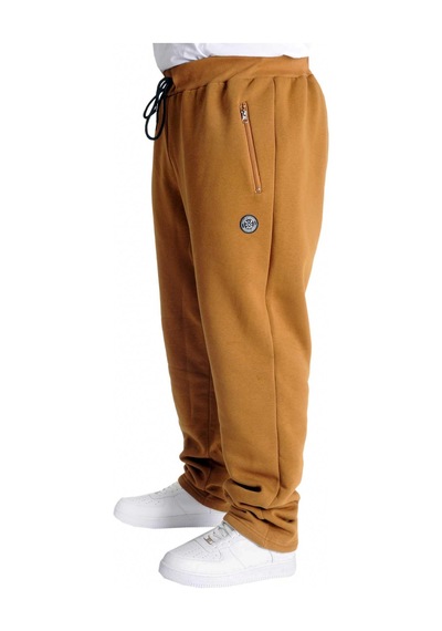 Mode Xl Büyük Beden Erkek 3 İplik Eşofman Altı Fermuarlı Düz Paça 22507 Camel Camel