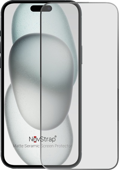 Novstrap Apple iPhone 15 Uyumlu Plus İle Ekran Koruyucu Mat Seramik Nano Esnek Cam