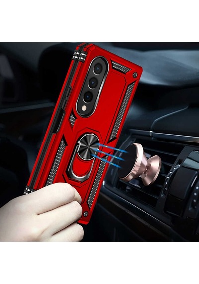 Galaxy Z Fold 4 Kilif Zore Vega Yüzüklü Standli Zirh Kilif 556700645
