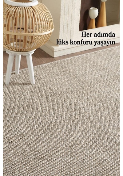 Yumuşak Bukleli Kahverengi Halı Oturma Odası Salon Mutfak Koridor Antre Balkon Çocuk Odası Halısı