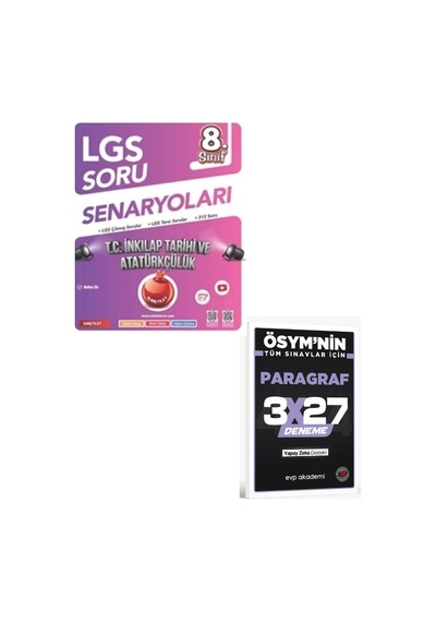 2027 Nartest 2027 8. Sınıf Lgs Soru Senaryoları T.c. İnkılap Tarihi Ve Atatürkçülük+ Evp Akademi Paragraf