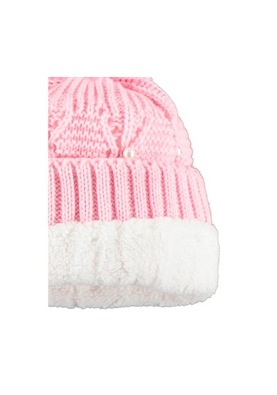 Civil Girls Garson 10-13 Yaş Atkı Bere Eldiven Set - Pembe