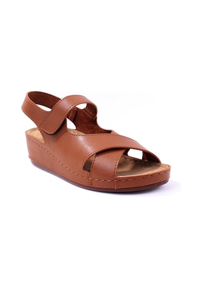 Dagoster Dza37-1810 Taba Günlük Ortopedik Kadın Sandalet