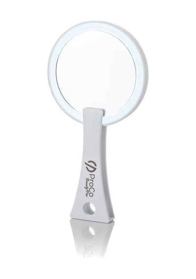 Proco Beauty Pro Led Işıklı Ayakta Durabilen Makyaj Aynası - Şarj Edilebilir Uzun Ömürlü Kullanım Beyaz