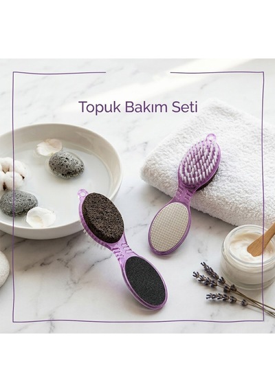 Vigor K-6103 Ayak Ve Topuk Bakım Seti 4ın1 Fırça Topuk Taşı Metal Törpü Zımpara Törpü - 48'li Paket